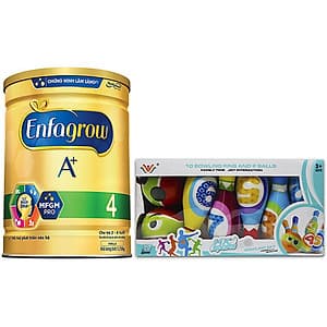 Combo 1 Lon Sữa Bột Enfagrow A+ 4 1.75kg Tặng Bộ Đồ Chơi Bowling