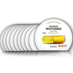 Combo 10 Mặt nạ dưỡng da trắng sáng và làm đều màu da BNBG Vita Genic Whitening Jelly Mask (Vitamin C) 30ml x 10