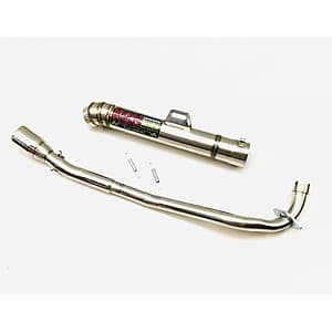 pô KOU inox không nỉ có cổ dùng cho xe sirius