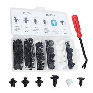 Bộ 100 món kèm keph đinh tán ô tô bằng nhựa và dụng cụ tháo lắp thông minh