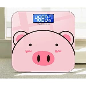 Cân Điện Tử Dùng Pin - Sạc USB Sức Khỏe Hình Chú Heo Xinh Xắn Dành Cho Gia Đình ( TẶNG KÈM THƯỚC DÂY ĐO)
