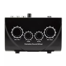 Bộ Trộn Âm Thanh Karaoke Sound Mixer Hỗ Trợ Độ Vang Cho Echo Ka-Raoke Đầu Vào Mic Kép Có Dây Cáp VINETTEAM -Hàng Chính Hãng