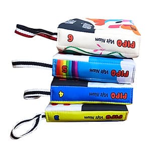 Bộ Sách vải kích thích thị giác- dành cho trẻ sơ sinh ( quyển 3+4+5+6 ) (PiPô Việt Nam)