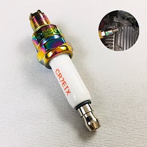 Bugi 3 Chấu Bạch Kim MC Racing Chân ngắn gắn Wave,Dream 