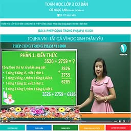 Khóa học TOÁN HỌC LỚP 3 - Cô Ngọc Lan - 03 tháng