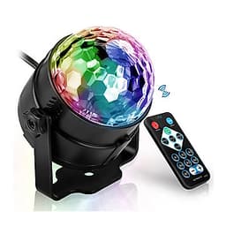 Đèn nháy theo nhạc led cầu hiệu ứng 7 màu siêu đẹp, đèn bay phòng cao cấp cho phòng karaoke phòng ngủ có remote điều khiển từ xa tiện lợi, đèn nháy theo nhạc cảm biến âm thanh nháy theo giai điệu nhac
