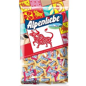 Kẹo Alpenliebe Hương Hỗn Hợp Dâu Kem & Caramen (Gói 1Kg)