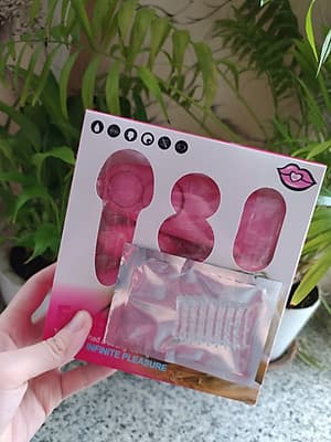 Trứng rung 2 đầu tình yêu classic cà na - sử dụng 3 pin AA - chất liệu nhựa ABS an toàn - khúc gai giao màu ngẫu nhiên - Giao hàng che tên sản phẩm