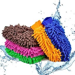 Bộ 2 găng tay lau rửa xe siêu mềm thấm hút tốt chuyên dụng cho ô tô xe máy (Màu ngẫu nhiên)
