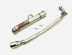 pô KOU inox không nỉ có cổ dùng cho xe sirius