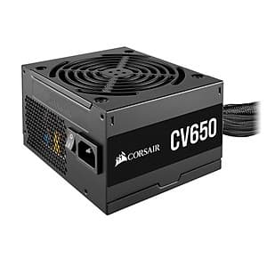 Nguồn máy tính Desktop Corsair CV650 650W 80 Plus Bronze CP-9020211-NA - Hàng Chính Hãng