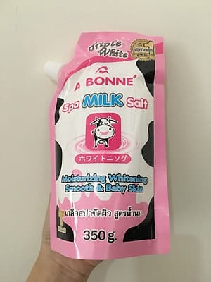 Combo 3 Bịch Muối tắm sữa bò tẩy tế bào chết A Bonne Spa Milk Salt Thái Lan (350gr*3)