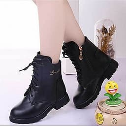 Boot bé gái trẻ em thiết kế cao cổ phong cách Hàn Quốc - B10
