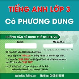 Khóa học TIẾNG ANH LỚP 3 - Cô Phương Dung - 03 tháng