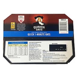 Yến Mạch Quaker Oats 1 Minute dạng hạt cán vỡ 4.52kg