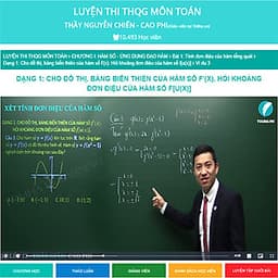 Khóa học LUYỆN THI THQG MÔN TOÁN thầy Cao Phi - thầy Nguyễn Chiến - 03 tháng