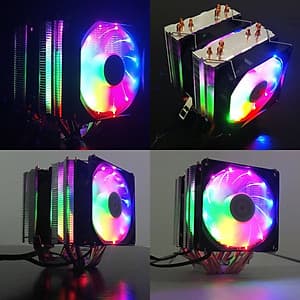 Quạt tản nhiệt CPU máy tính Led 6 ống đồng Coolmoon MX6 - hàng nhập khẩu