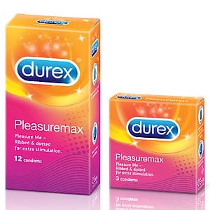Bao cao su tăng hưng phấn Durex Pleasuremax Hộp 12s + Hộp 3s
