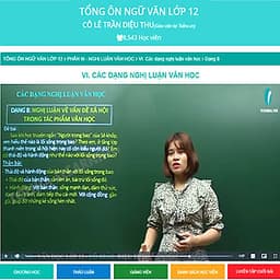 Khóa học TỔNG ÔN NGỮ VĂN LỚP 12 cô Diệu Thu - 06 tháng