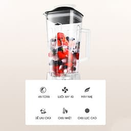 Máy xay sinh tố công suất lơn 1000W chuyên xay các loại nguyên liệu cứng, xay khô, dung tích 3000ml chất liệu lưỡi thép không gỉ, nhựa an toàn, thông dụng tiện ích cho đời sống