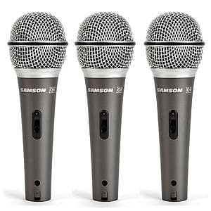 Bộ 3 Micro Sân Khấu Dynamic Samson Q63P - Hàng Chính Hãng