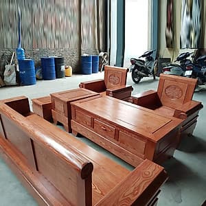 Bàn Ghế Phòng Khách Gỗ Sồi Mẫu hàng dày chuẩn hàng xuất khẩu 