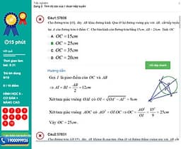 Khóa học HÌNH HỌC 9 - CƠ BẢN + NÂNG CAO cô Thanh Loan- 06 tháng