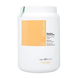 Mặt nạ ủ tóc (Dầu hấp) Fanola Nutricare Restructuring Mask mùi kẹo sữa siêu mềm mượt, phục hồi tóc khô hư tổn Ý 1500ml
