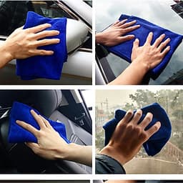 Bộ 3 Khăn lau xe hơi, ô tô, xe máy đa lông cừu năng siêu thấm, siêu mềm 30x70cm ( tặng kèm 2 khăn 25x25 CM )