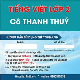 Khóa học TIẾNG VIỆT LỚP 2 cô Thanh Thủy - 09 tháng