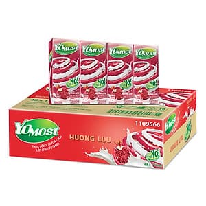 Thùng 48 Hộp Sữa Chua Lên Men Tự Nhiên Yomost Trái Lựu (170ml/Hộp)