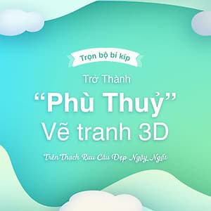 Bộ 2 khóa trở thành phù thủy vẽ tranh 3D trên thạch rau câu