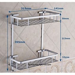 Kệ Để Đồ Nhà Tắm Chữ Nhật 2 Tầng Đa Năng