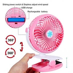 Quạt kẹp xe đẩy HN F168 - MÀU NGÃU NHIÊN