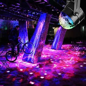 Đèn nháy theo nhạc led cầu hiệu ứng 7 màu siêu đẹp, đèn bay phòng cao cấp cho phòng karaoke phòng ngủ có remote điều khiển từ xa tiện lợi, đèn nháy theo nhạc cảm biến âm thanh nháy theo giai điệu nhac