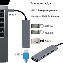 Hub chia USB Type-C 5 Cổng USB 3.0/SD/TF Newdery 9866 - Hàng chính hãng