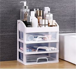Kệ Đựng Mỹ Phẩm Đồ Trang Điểm Trang Sức 4 Tầng Ngăn Kéo Tiện Dụng