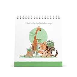 Lịch bàn vuông giấy mỹ thuật SDstationery 2021 Live Green (sống xanh) 20x20 cm