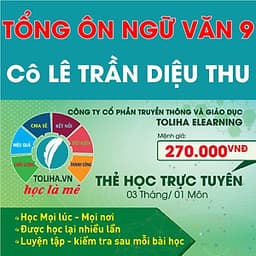 Khóa học TỔNG ÔN NGỮ VĂN 9 - cô Diệu Thu - 03 tháng