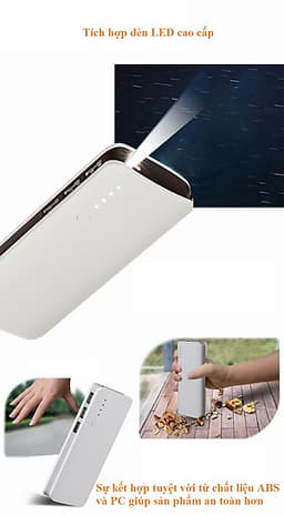 Sạc Dự phòng 10,000 Mah 2.1A Nhanh Đầy 3 Cổng