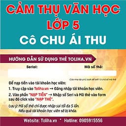 Khóa học CẢM THỤ VĂN HỌC LỚP 5 cô Chu Ái Thu - 06 tháng
