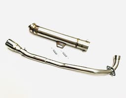 pô KOU inox không nỉ có cổ dùng cho xe sirius