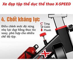 Xe đạp thể dục thể thao - xe đạp tập thể dục thể thao tại nhà X-SPEED tặng bóng bàn luyện phản xạ cao cấp + đồng hồ đo chỉ số + bình nước thể thao