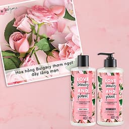 Combo Sữa Tắm + Sữa Dưỡng Thể Love Beauty And Planet Làm Sáng Da (400ml/Chai)
