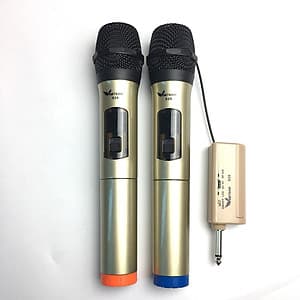 Bộ 2 micro không dây VINETTEAM S29 Sóng UHF Wireless Dành Cho Amly , Loa Kéo - Hỗ Trợ Các Thiết Bị Có Jack Cắm 3.5mm Và 6.5mm 