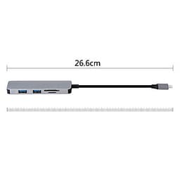 Hub chia USB Type-C 5 Cổng USB 3.0/SD/TF Newdery 9866 - Hàng chính hãng