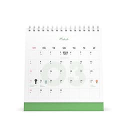 Lịch bàn vuông giấy mỹ thuật SDstationery 2021 Live Green (sống xanh) 20x20 cm