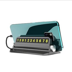 Bảng số điện thoại gắn taplo ô tô kiêm giá để điện thoại