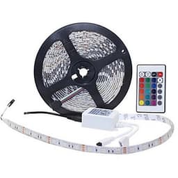 Bộ đèn led dây dán 5050 đổi nhiều màu RGB bằng điều khiển phủ silicon chống nước,  có sẵn keo dán trang trí bàn làm việc, tường thạch cao, ô tô
