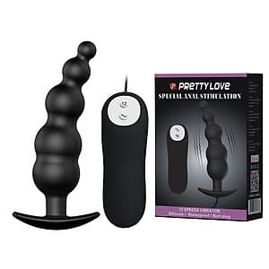 Trứng rung Massage hậu môn cao cấp hột me đen khúc Pretty Love Special Anal Stimulation - 12 chế độ-  Giao hàng kín đáo